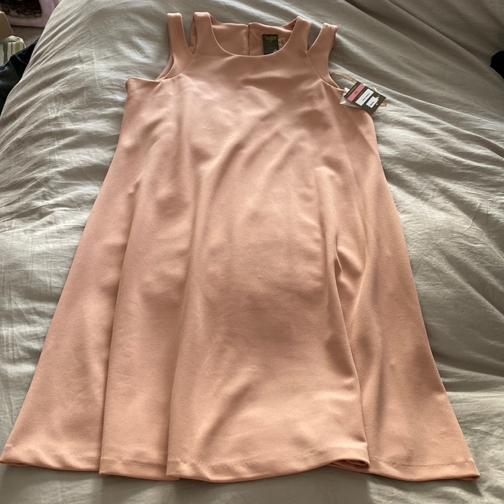 Taylor Brand Peach Pink Dress